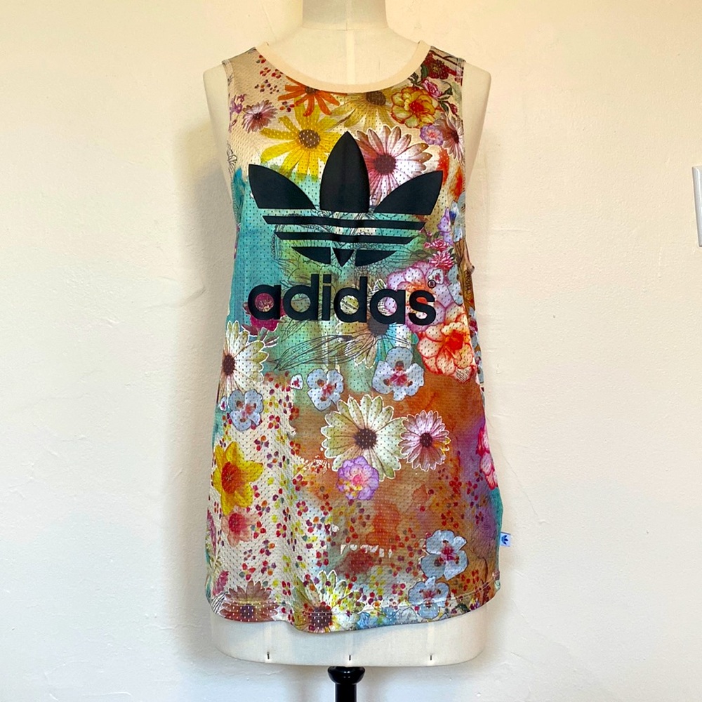 Floral printed Mesh Adidas Tee
